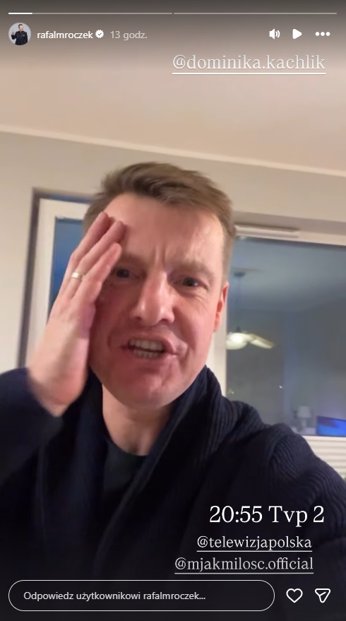 Rafał Mroczek opublikował to przed odcinkiem "M jak miłość"