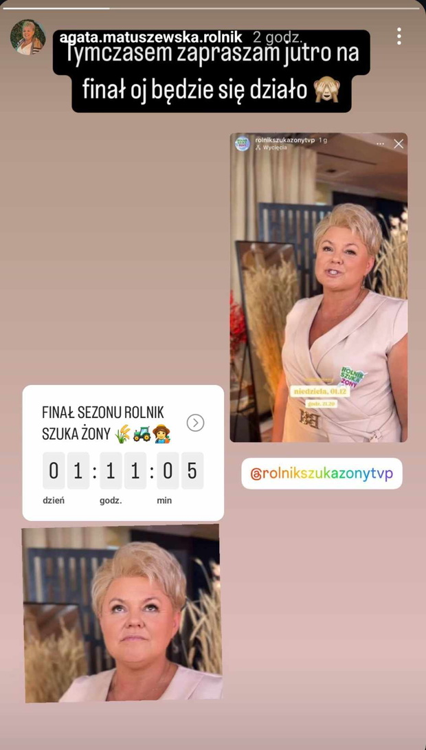 Agata z "Rolnika" zwróciła się do fanów przed finałem