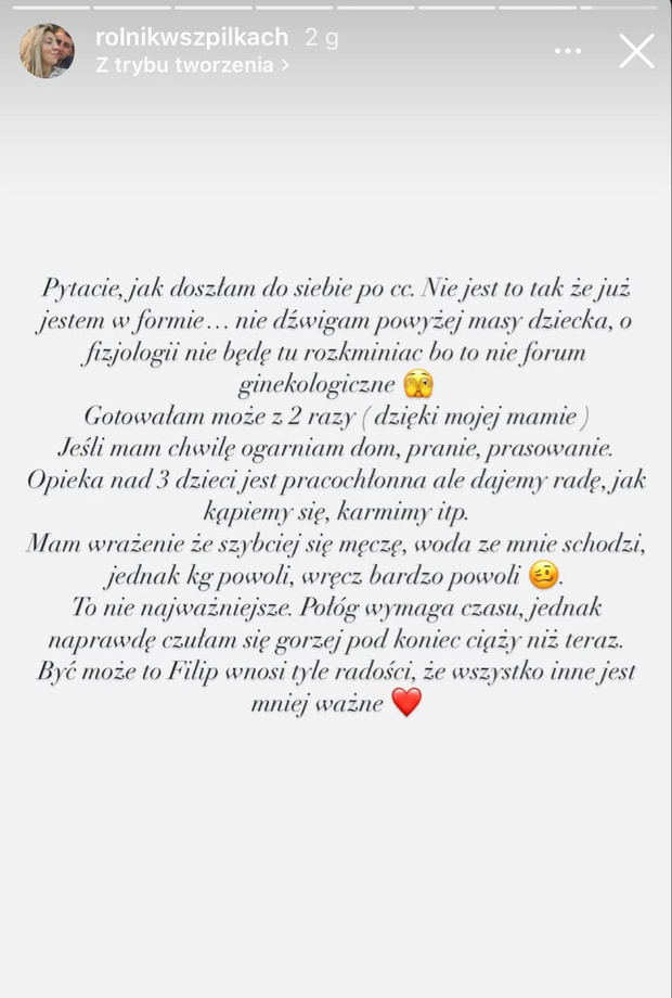 Małgorzata Borysewicz z "Rolnika" w szczerym wyznaniu po porodzie