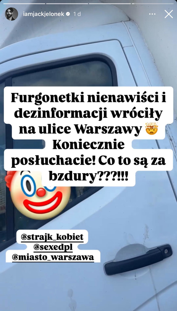Jacek Jelonek grzmi na furgonetkę "anty LGBT"