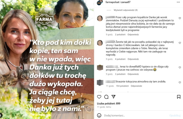 Fani "Farmy" gorzko o Żanecie