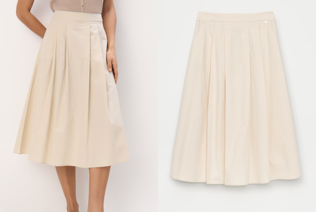 Kremowa spódnica midi w stylu "quiet luxury" z Mohito za 109,99 złotych