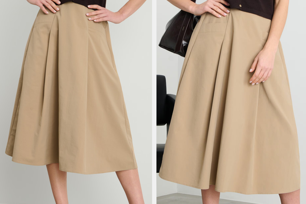 Kremowa spódnica midi w stylu "quiet luxury" z Sinsat za 39,99 złotych