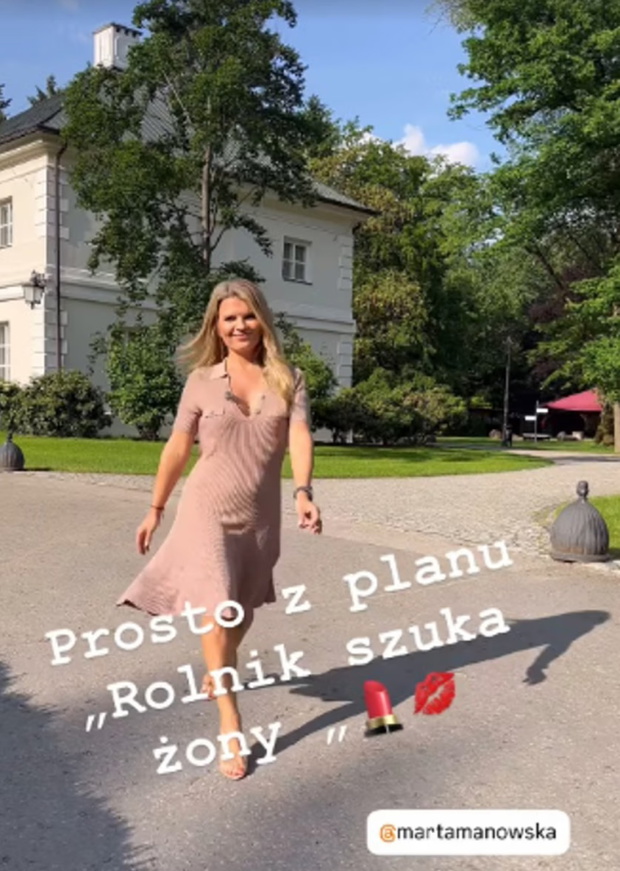 Marta Manowska na planie "Rolnik szuka żony"