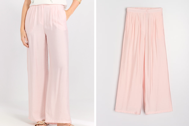 Spodnie "flutter rose pink" w stylu Anny Lewandowskiej z Sinsay za 49,99 złotych