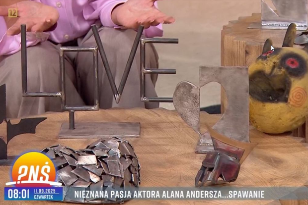 Alan Andersz zajmuje się spawaniem fot. screen "Pytanie na śniadanie"