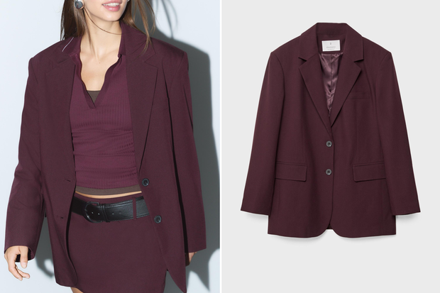 Marynarka "electric aubergine" ze Stradivariusa za 179 złotych