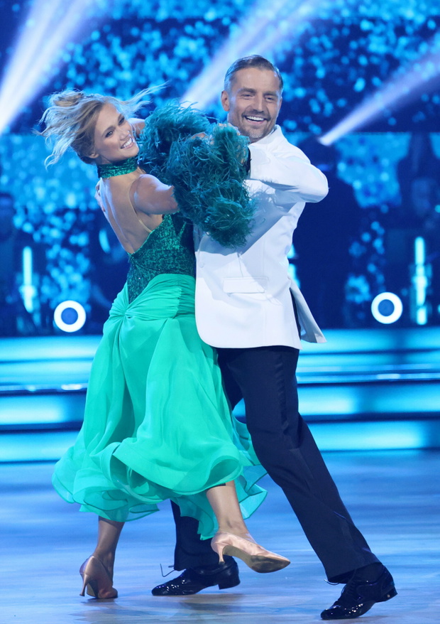 Agnieszka Kaczorowska i Marcin Rogacewicz w 1. odcinku "Tańca z Gwiazdami"