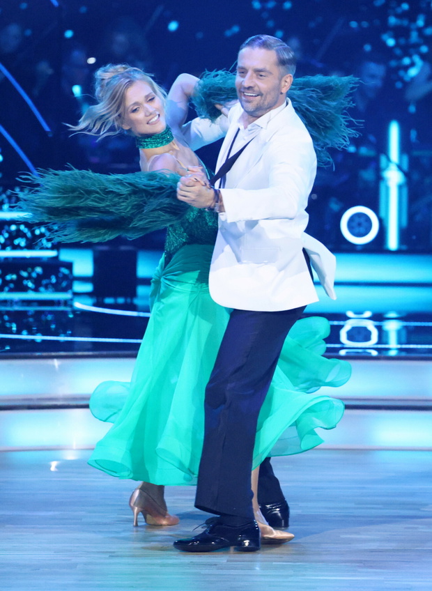 Agnieszka Kaczorowska i Marcin Rogacewicz w 1. odcinku "Tańca z Gwiazdami"