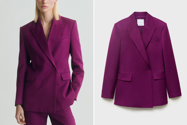 Marynarka "electric aubergine" z Mango za 496,99 złotych