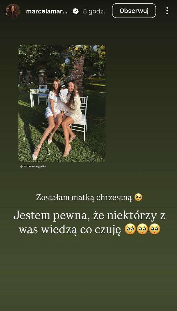 Marcela Leszczak: "Po raz drugi zostałam mamą" fot. Instagram @marcelamargerita