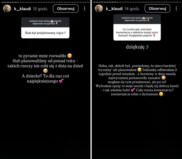 Klaudia z "Rolnik szuka żony" wzięła ślub będąc w ciąży, teraz odpowiada fanom