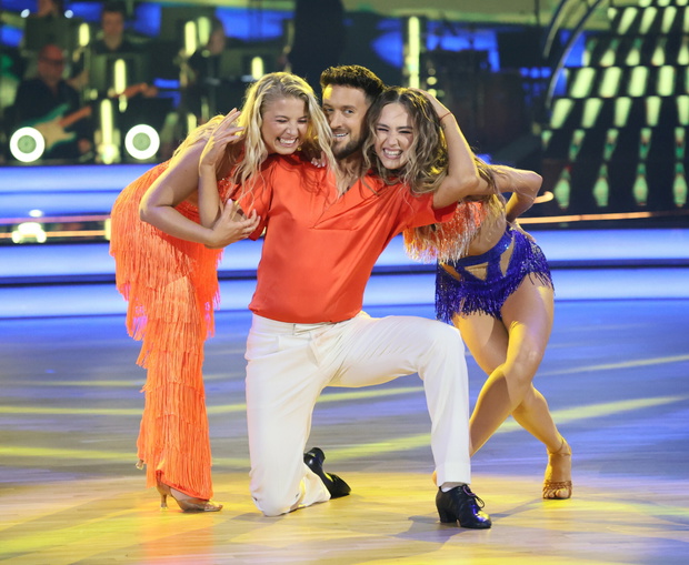 Aleksander Sikora z kuzynką Eweliną i Daria Syta w rodzinnym odcinku "Tańca z Gwiazdami"