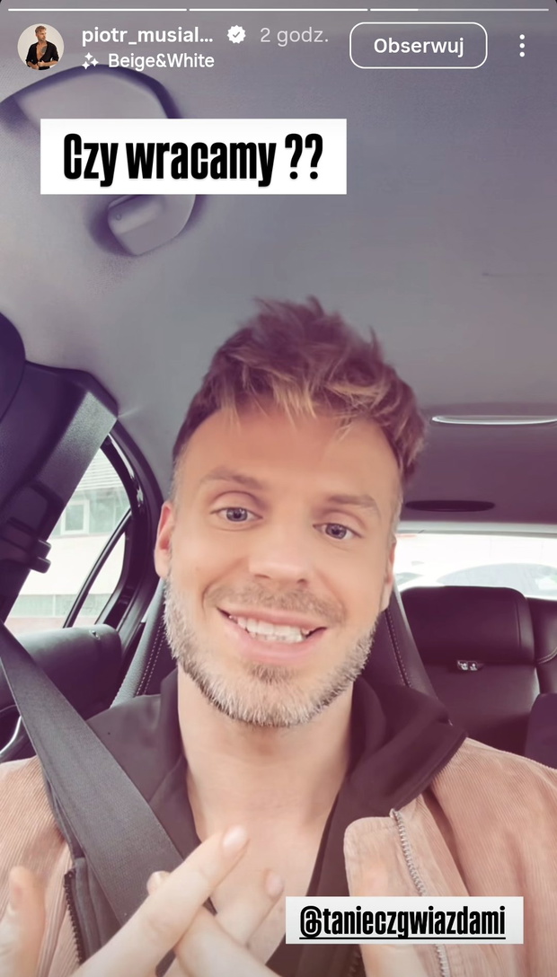Piotr Musiałkowski o powrocie do "Tańca z Gwiazdami" fot. Instagram @piotr_musialkowski