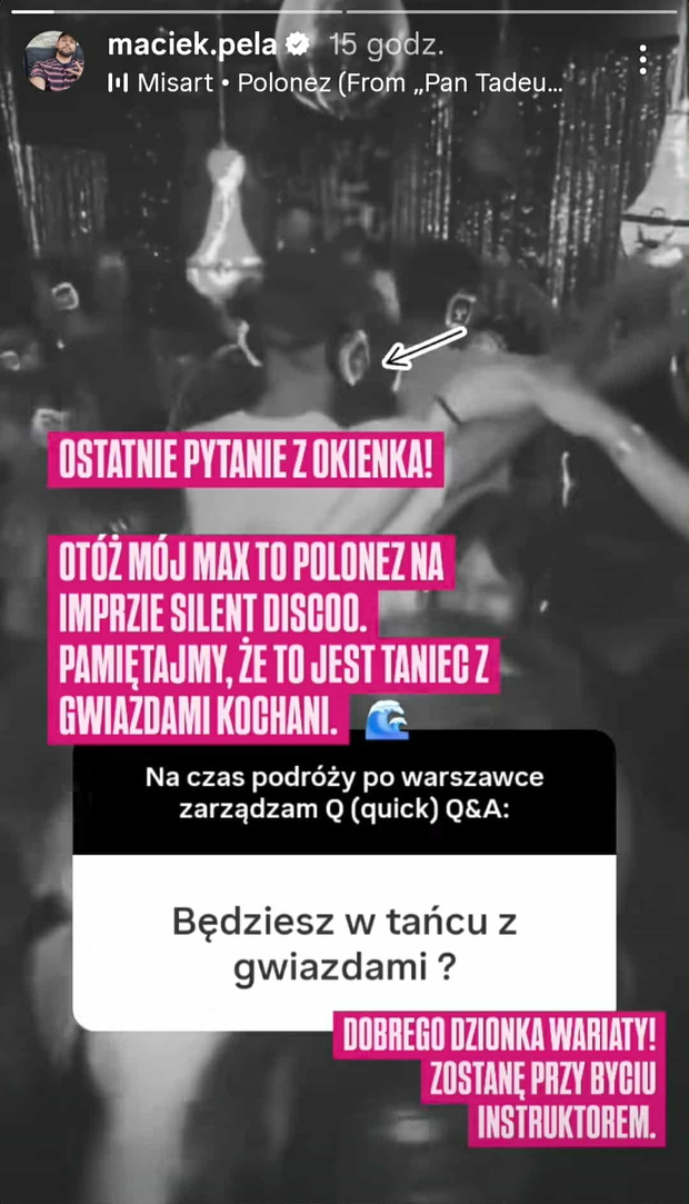 Maciej Pela zastąpi Agnieszkę Kaczorowską w "Tańcu z Gwiazdami"?