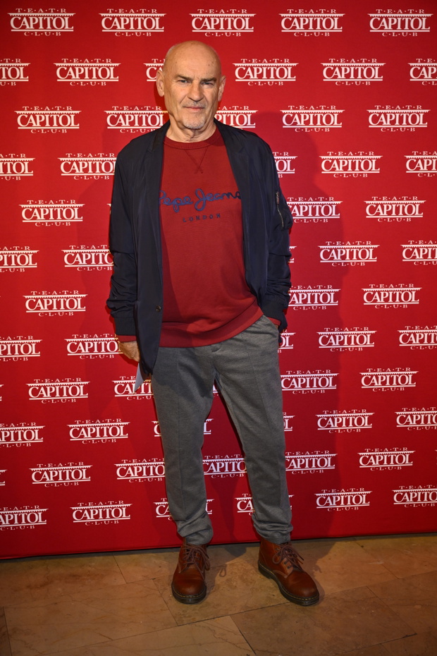 Waldemar Obłoza na premierze spektaklu "Genialny pomysł" w Teatrze Capitol