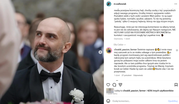 Waldemar z "Rolnika" odpalił się ws. Macieja ze "ŚOPW"