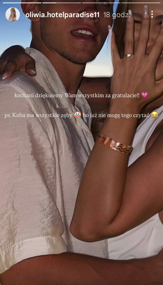 Serce Oliwii z "Hotelu Paradise" jest już zajęte. Pokazała narzeczonego