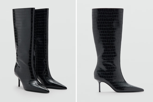 Modne kozaki "Noir cuissardes" w stylu Kasi Sokołowskiej z Mango za 319,99 złotych