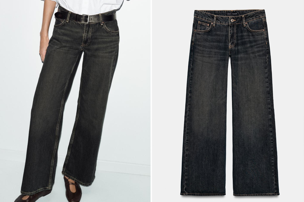 Spodnie "Crinkle Noir Jeans" w stylu Agnieszki Dygant z Zary za 149 złotych