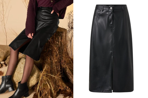 Modna spódnica "Modern Leather Elegance" w stylu Anji Rubik z Lidla za 59,90 złotych
