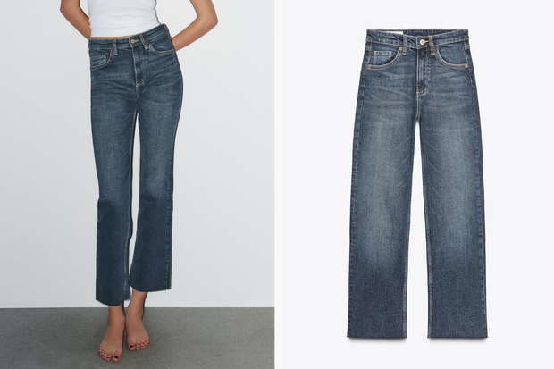 Modne spodnie "kick fit jeans" w stylu Małgorzaty Sochy z Zary za 129 złotych