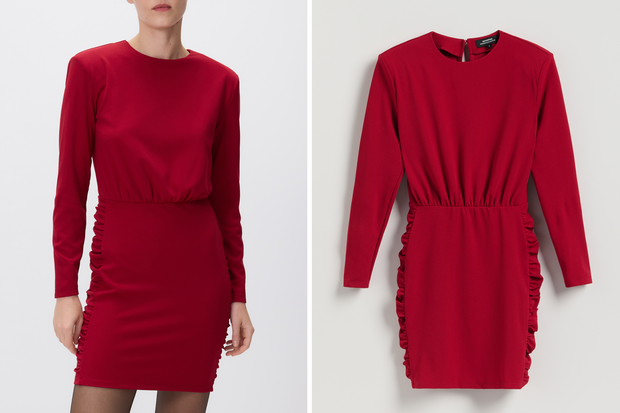 Modna czerwona sukienka w odcieniu "Valentino Red" z Reserved za 109,99 złotych