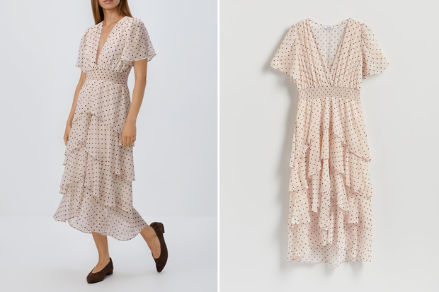 Modna sukienka typu "Polka Dot" w stylu Pauliny Sykut-Jeżyny z Reserved za 229,99 złotych
