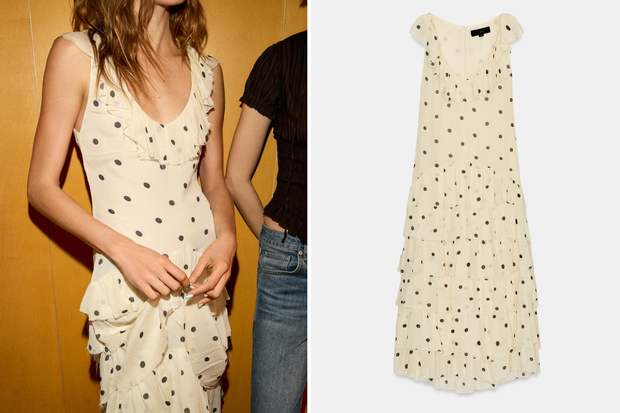Modna sukienka typu "Polka Dot" w stylu Pauliny Sykut-Jeżyny z Zary za 219 złotych