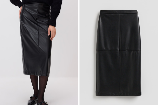Modna spódnica "Modern Leather Elegance" w stylu Anji Rubik z Reserved za 65,99 złotych