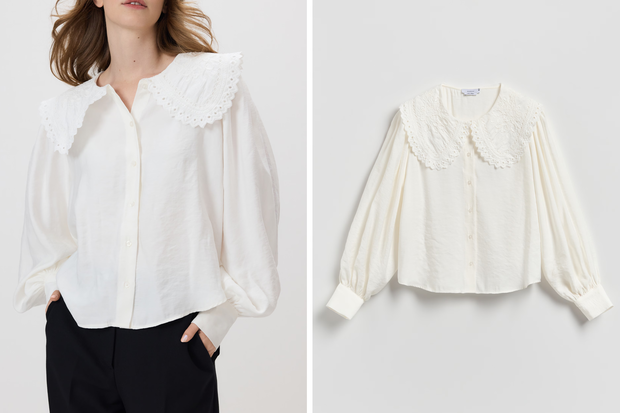Bluzka "Pearl Trim Collar" w stylu Kasi Sokołowskiej z Reserved za 119,99 złotych