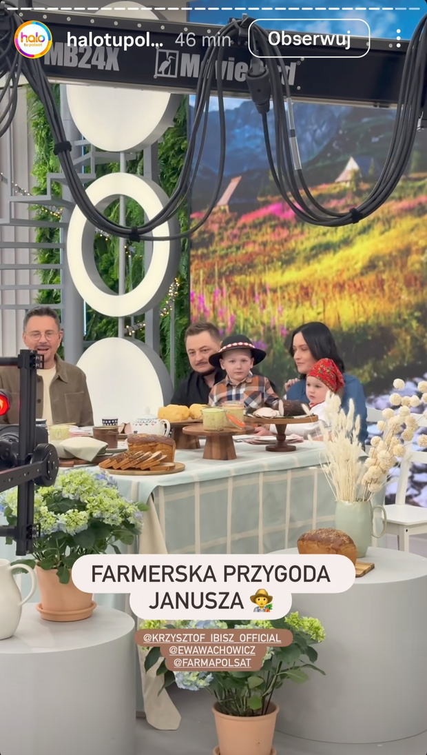 Janusz z "Farmy" z rodziną w "Halu tu Polsat"