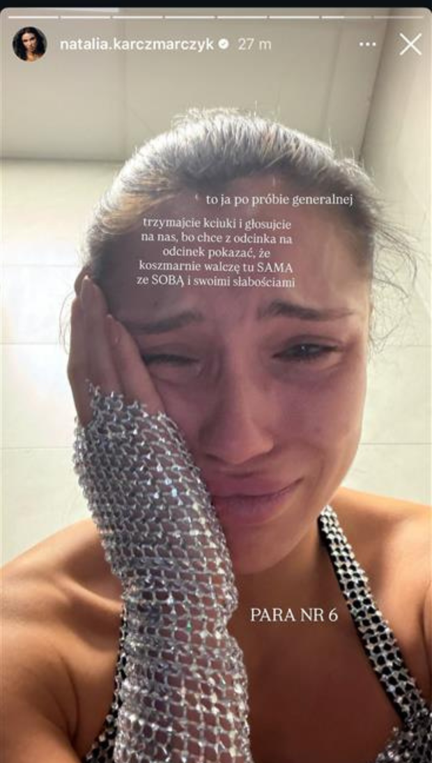 Natsu w łzach przed drugim odcinkiem "Tańca z gwiazdami"
