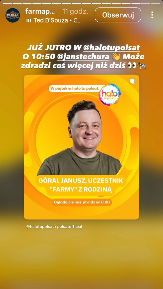 Janusz z "Farmy" w "Halo tu Polsat"