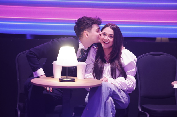 Jan Dąbrowski i Sylwia Przybysz na widowni "TzG"