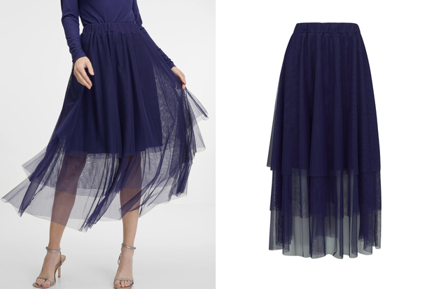 Modna spódnica "sheer tiered" w stylu Agnieszki Woźniak-Starak, utrzymana w estetyce "poetcore" z Orsay za 149,99 złotych