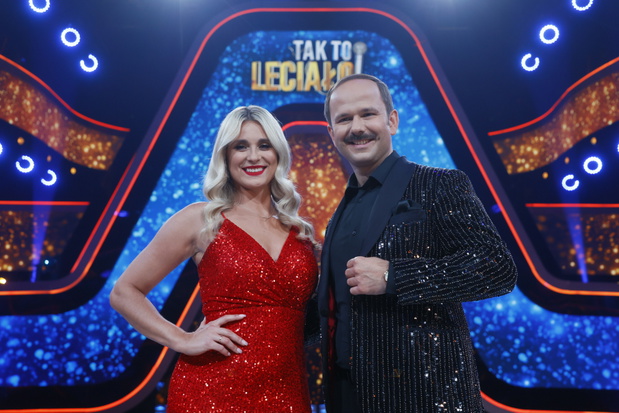 Kajra i Sławomir w roli prowadzących "Tak to leciało" fot. Pawel Wodzynski/East News