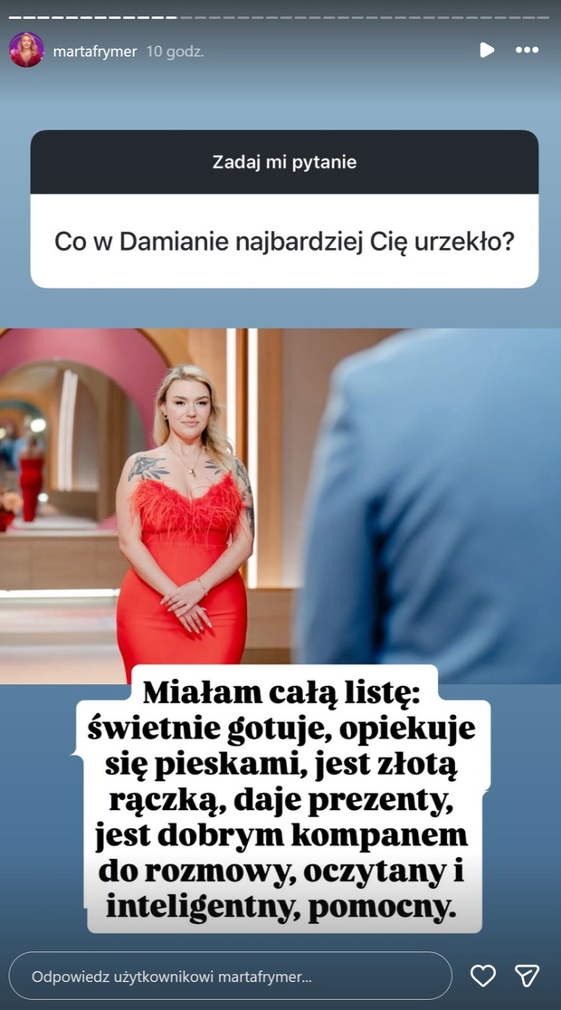 Marta z "Love is blind" o swojej relacji z Damianem