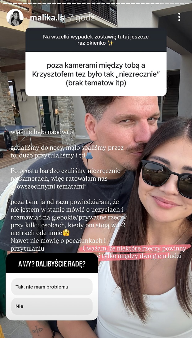Między Maliką i Krzysztofem było zupełnie inaczej, niż pokazano to w "Love is Blind: Polska"