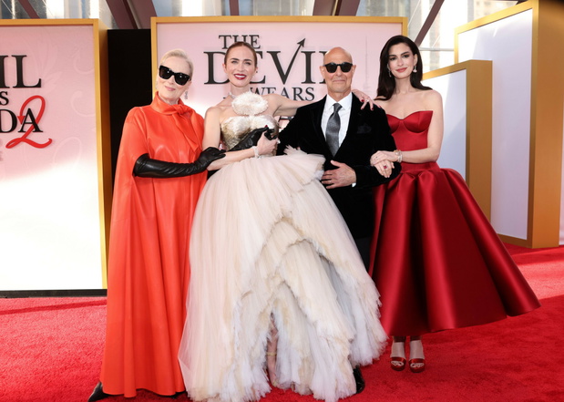 Meryl Streep, Emily Blunt, Stanley Tucci i Anne Hathaway na światowej premierze "Diabeł ubiera się u Prady 2"