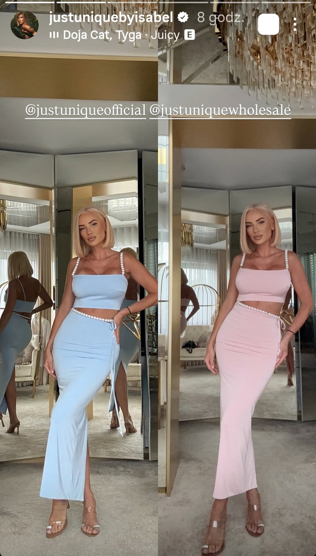 Izabela Macudzińska w sukience "pearl straps"