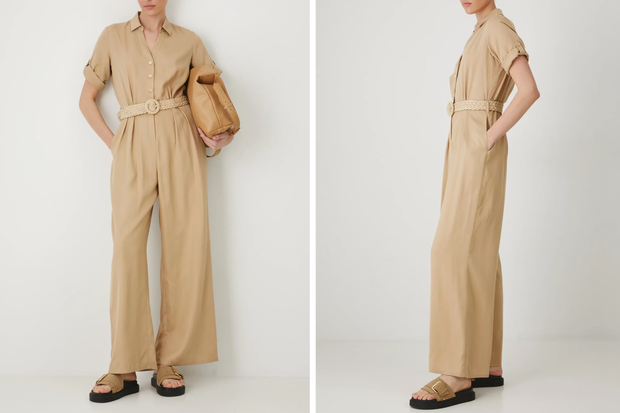 Modny kombinezon "sand utility jumpsuit" w stylu Katarzyny Cichopek z Medicine za 109,90 złotych