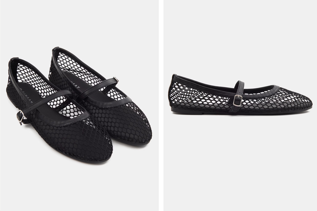 Siateczkowe baleriny typu "fishnet" w stylu Małgorzaty Rozenek-Majdan zSinsay za 39,99 złotych