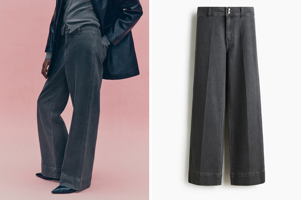 Modne spodnie "Granite Fold Jeans" w stylu Małgorzaty Kożuchowskiej z H&amp;M za 147,99 złotych