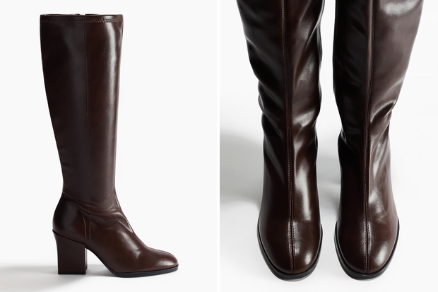 Modne brązowe kozaki "Desert sharp" w stylu Małgorzaty Kożuchowskiej z H&amp;M za 279,99 złotych