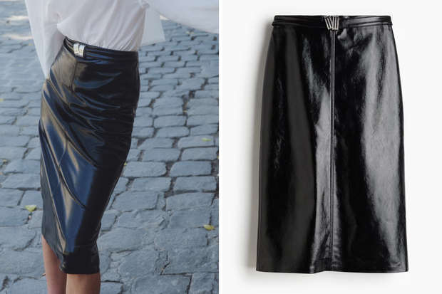 Modna spódnica "Modern Leather Elegance" w stylu Anji Rubik z H&amp;M za 117,99 złotych