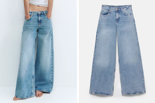 Modne jeansy "ultra wide leg" w stylu Małgorzaty Sochy z Pull&Bear za 79,90 złotych