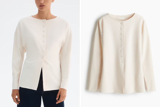 Modna marynarka z baskinką typu "Peplum" w stylu Melanii Trump z H&amp;M za 67,99 złotych