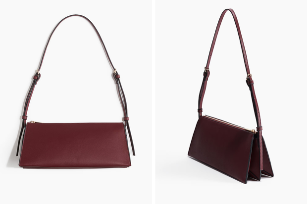 Modna torebka na 2026 rok w stylu królowej Letycji w kolorze "deep crimson" z H&amp;M za 69,99 złotych
