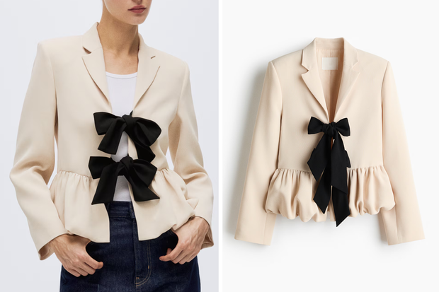 Modna marynarka z baskinką typu "Peplum" w stylu Izabeli Macudzińskiej z H&amp;M za 259,99 złotych